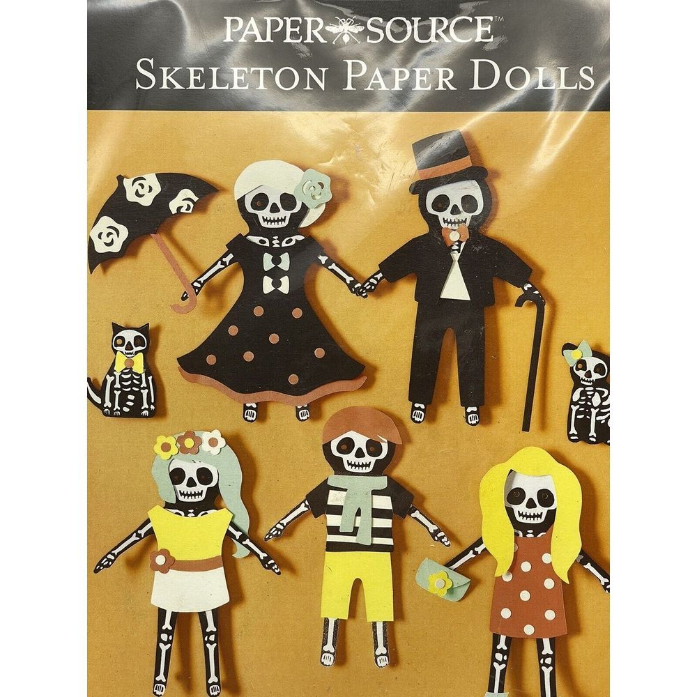 Paper Source Skele-tons Of Fun Paper Dolls Makes 12 - Picture 1 of 3